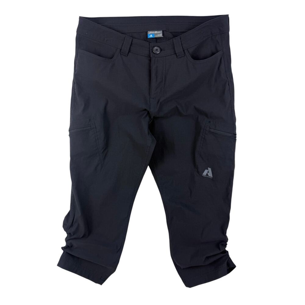 Eddie Bauer First Ascent Guide Pro Hiking Capris Womens 6 Black Cinch Hem - Picture 4 of 16